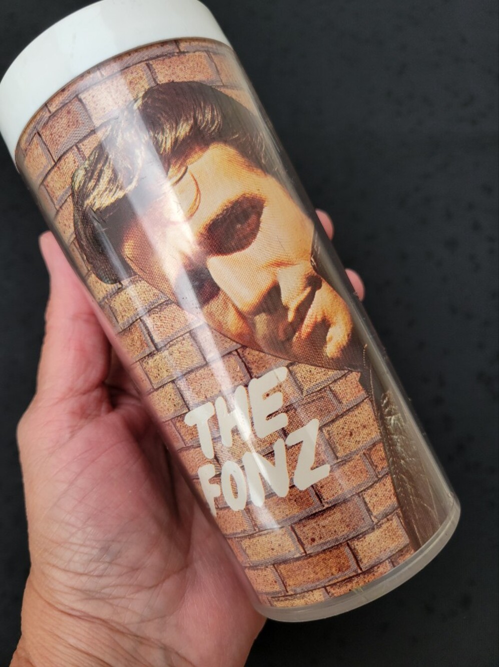 Vintage 1976 The Fonz Plastic Cup ~ Fonzie ~ Happy Days ~ 1970s ~ Retro ~ Cute!